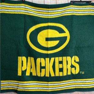 💙Vintage Biederlack Green Bay Packers Fleece Blanket 48”x54”